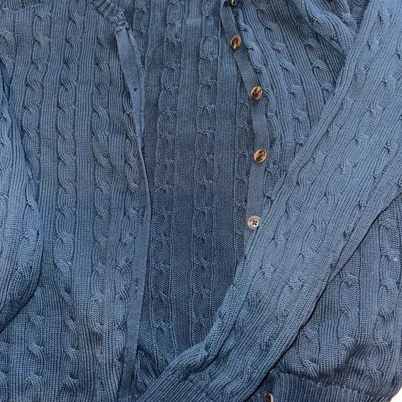 Brandy Melville Navy Cable Cardigan - Picture 3 of 5